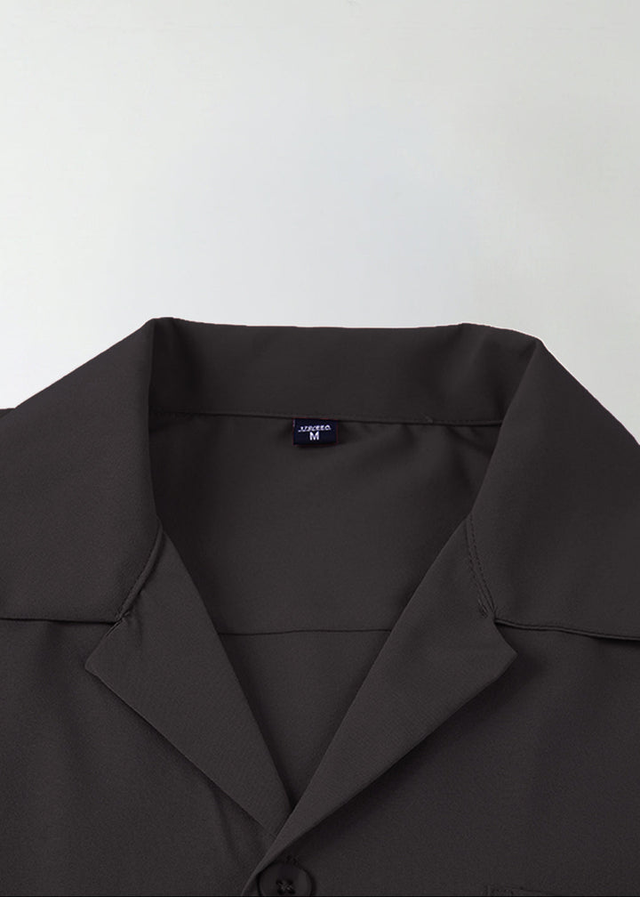 Fluid Cuba Collar Noir Shirt｜BM-T-164