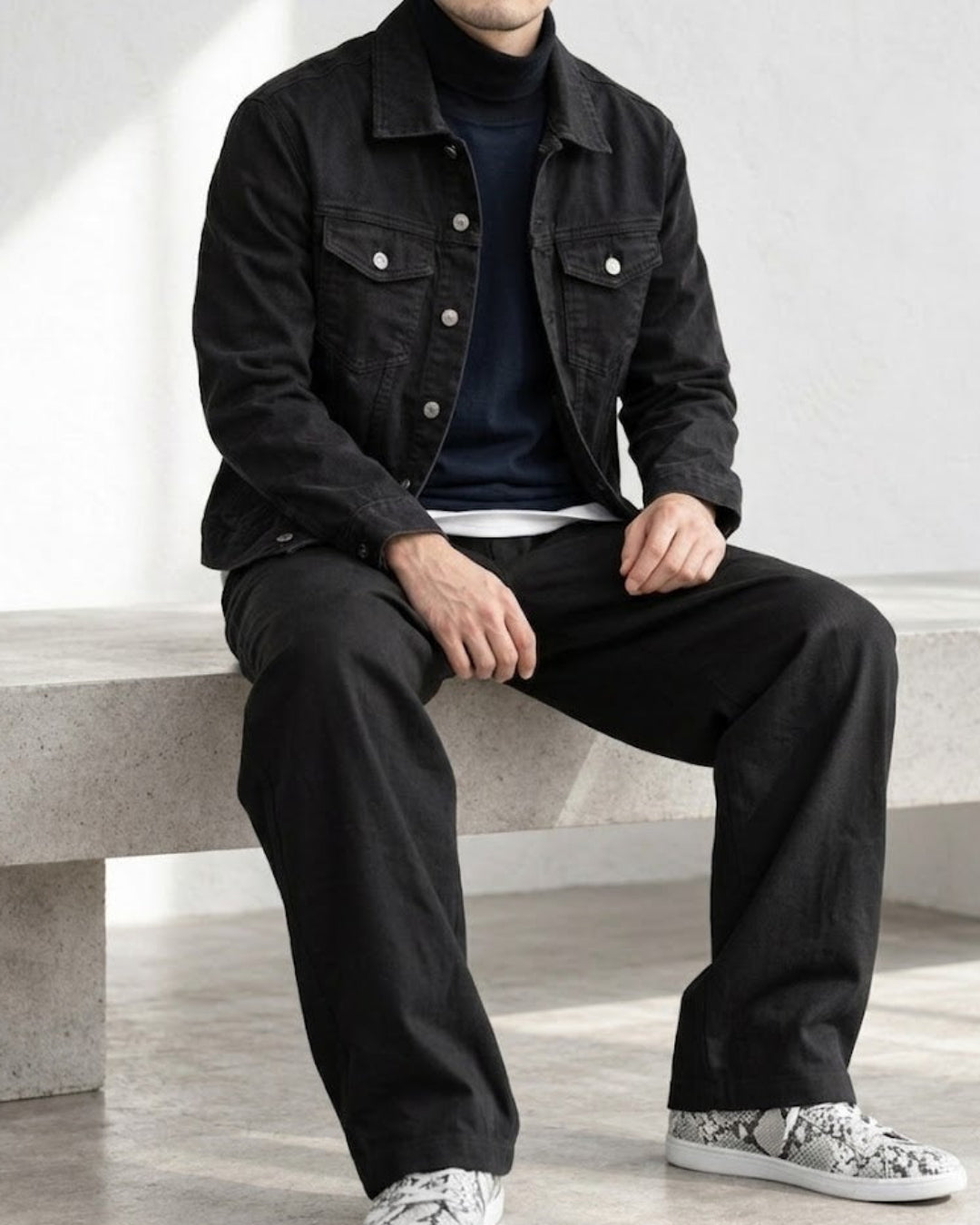 Slim Fit Cotton Denim Trucker Jacket｜BM-O-153