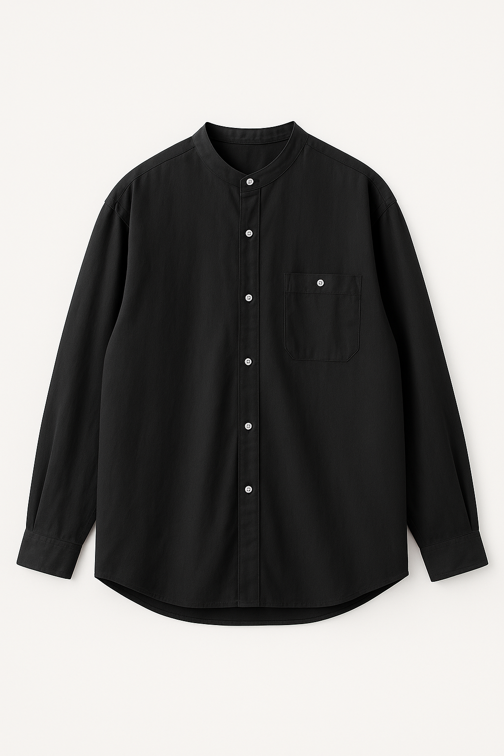 Zen Minimalist Stand Collar Shirt｜BM-T-113