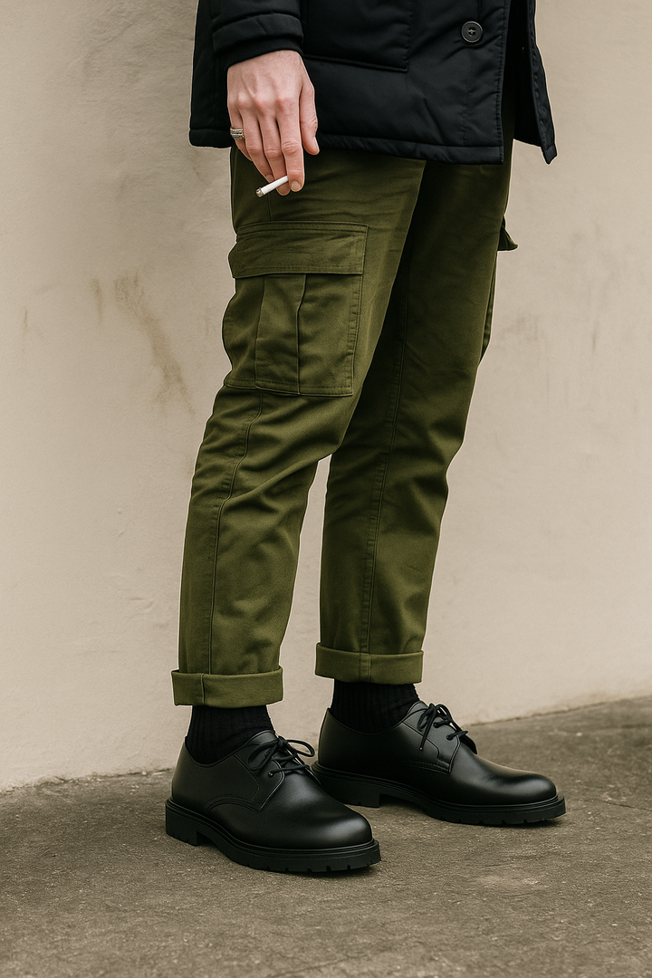 Modern Leather Platform Derby Shoes｜BM-SH-11