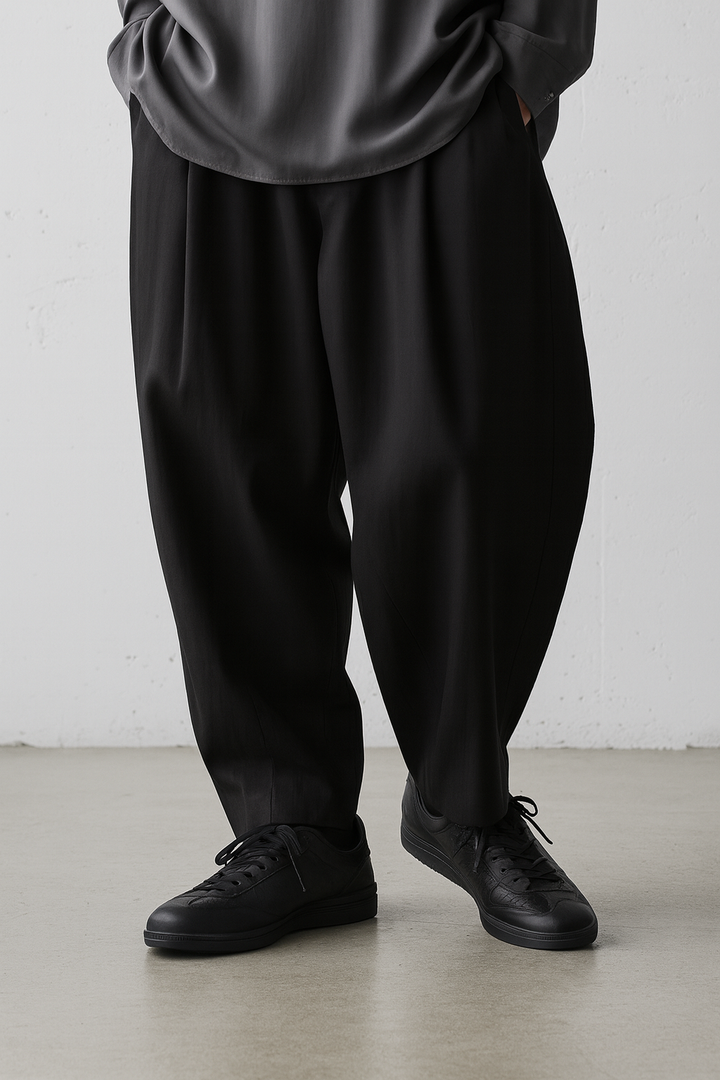 Cotton Wide-Leg Loose Fit Pants｜BM-B-117