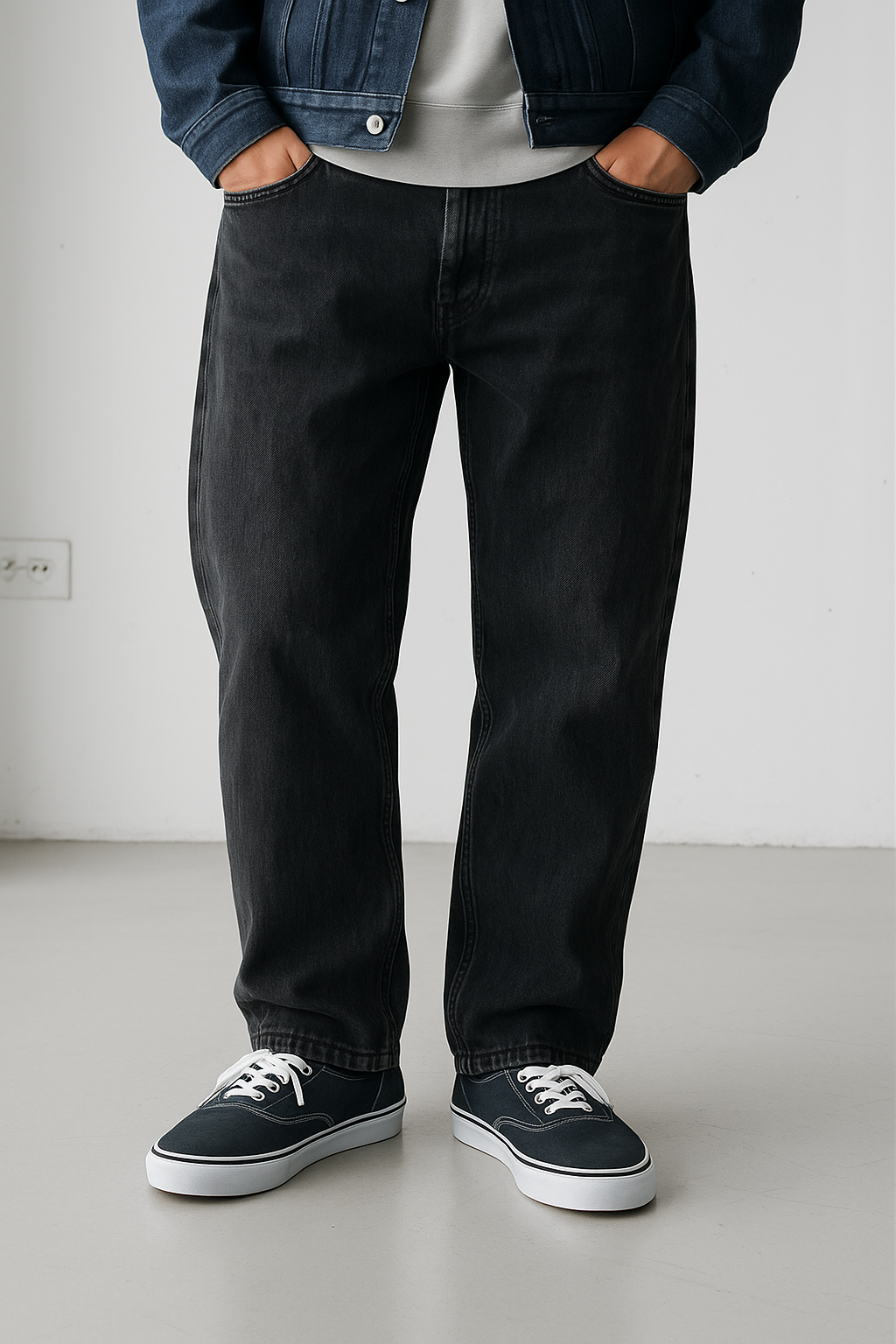 Straight Cut Black Denim｜BM-B-118