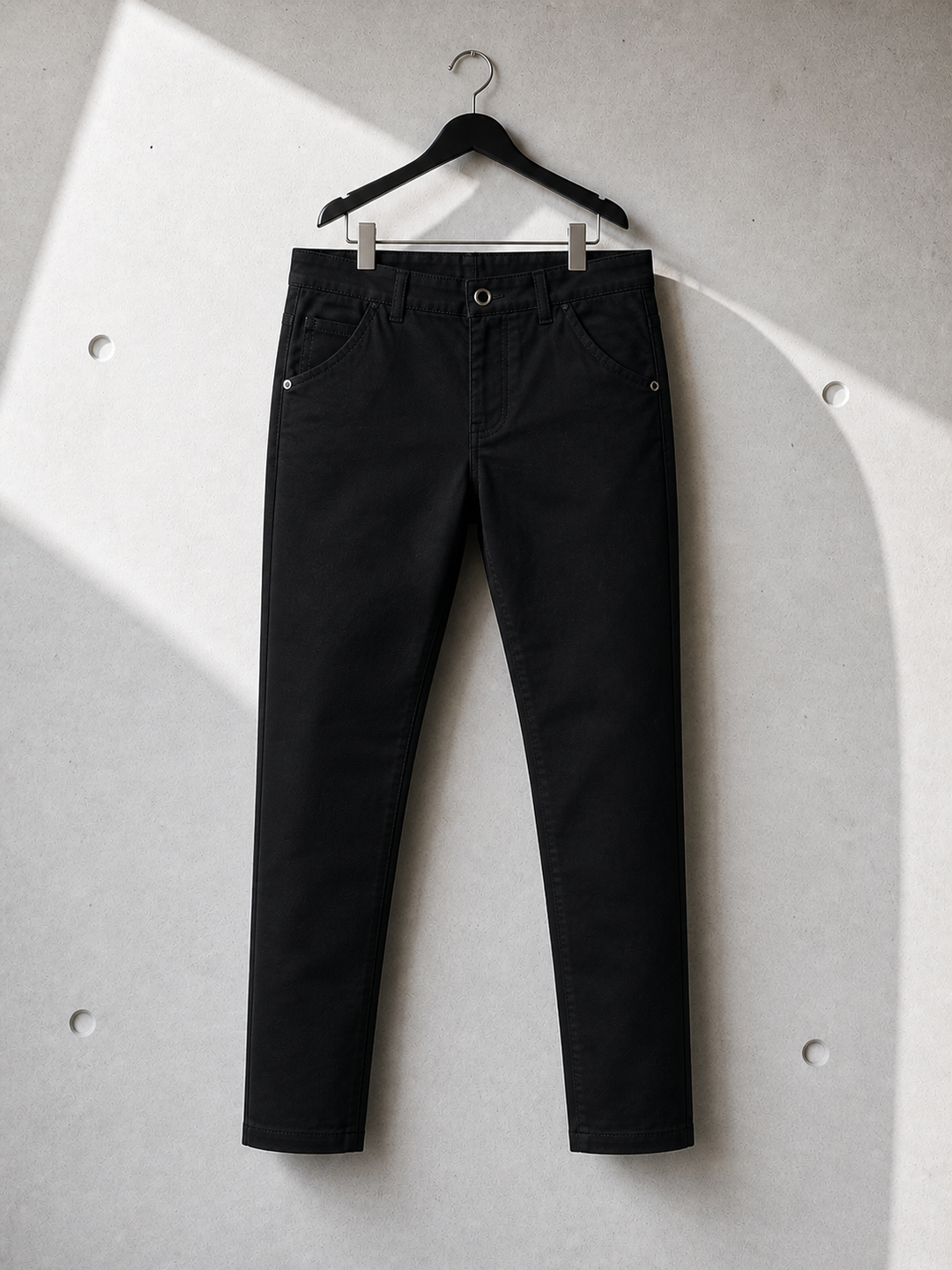 Slim Tapered Chino Black Pants｜BM-B-142