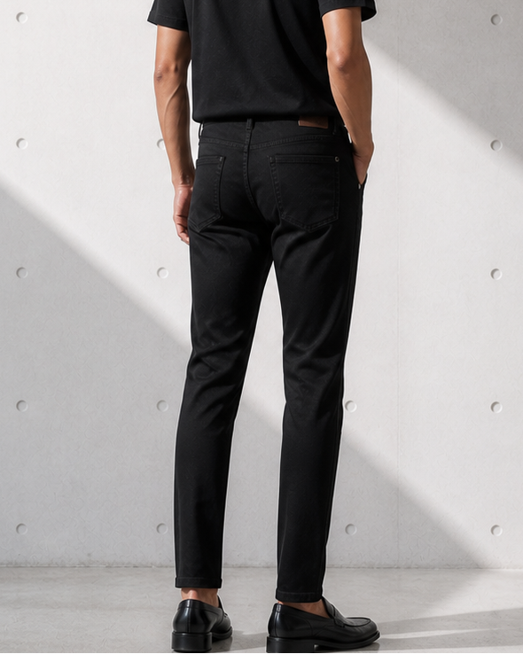 Slim Tapered Chino Black Pants｜BM-B-142