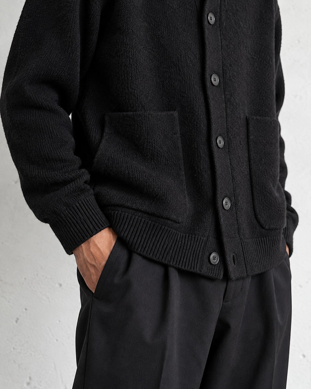 Crewneck Textured Knit Cardigan Jacket｜BM-T-175