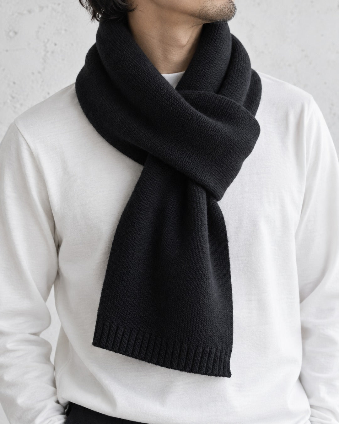Solid Knit Blend Wool Scarf｜BM-OT-13