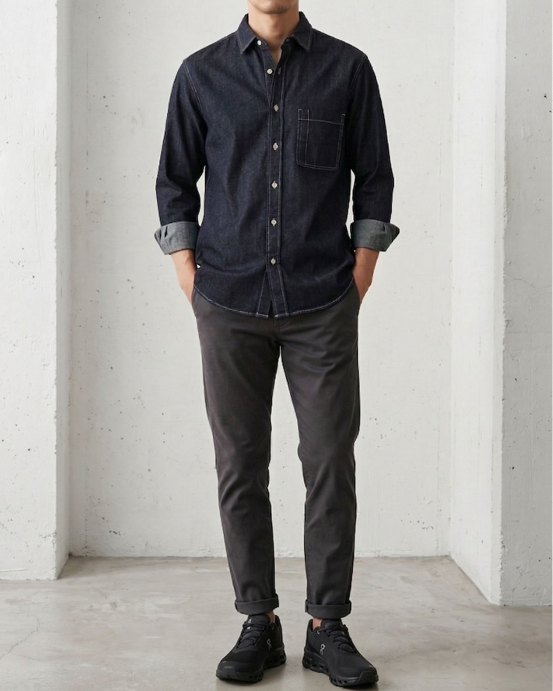 Fade-Resistant Lyocell Denim Shirt｜BM-T-159
