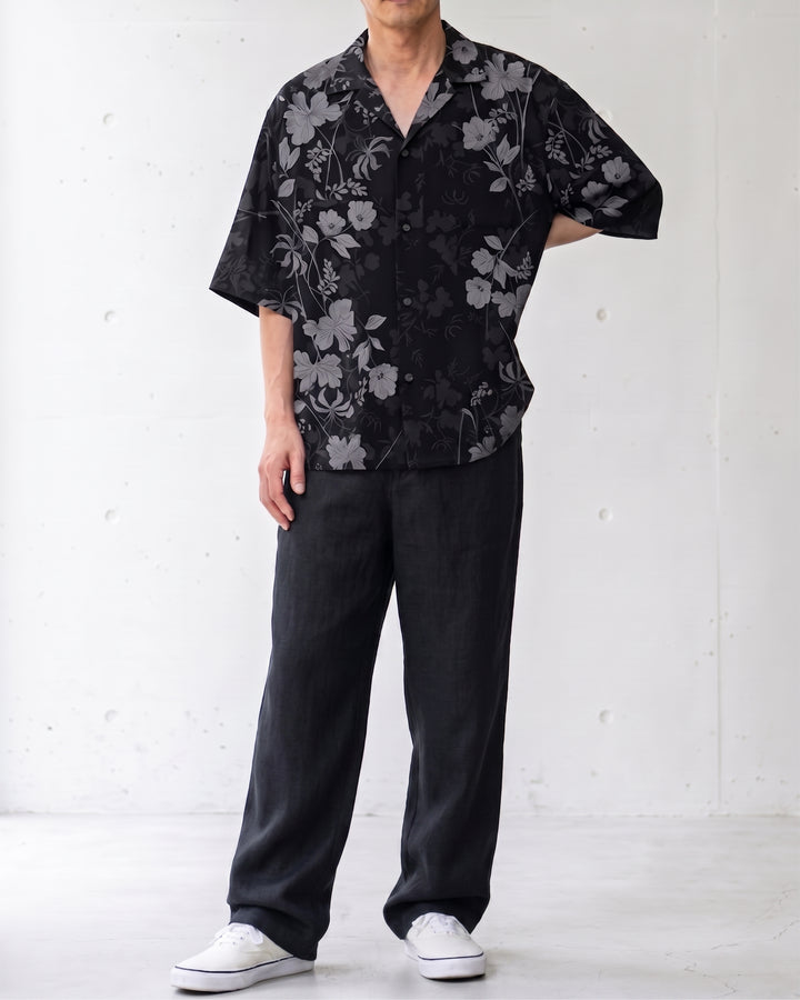 Lyocell-Linen Side-Seam Fluid Trousers｜BM-B-150