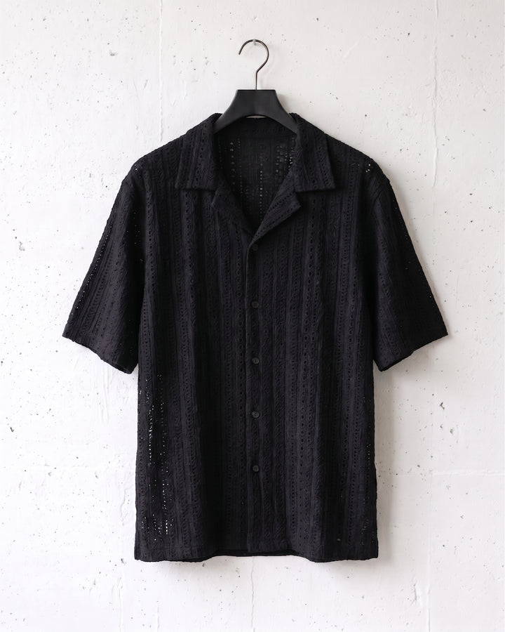 Breathable Mesh Cuban Urban Black Shirt｜BM-T-172