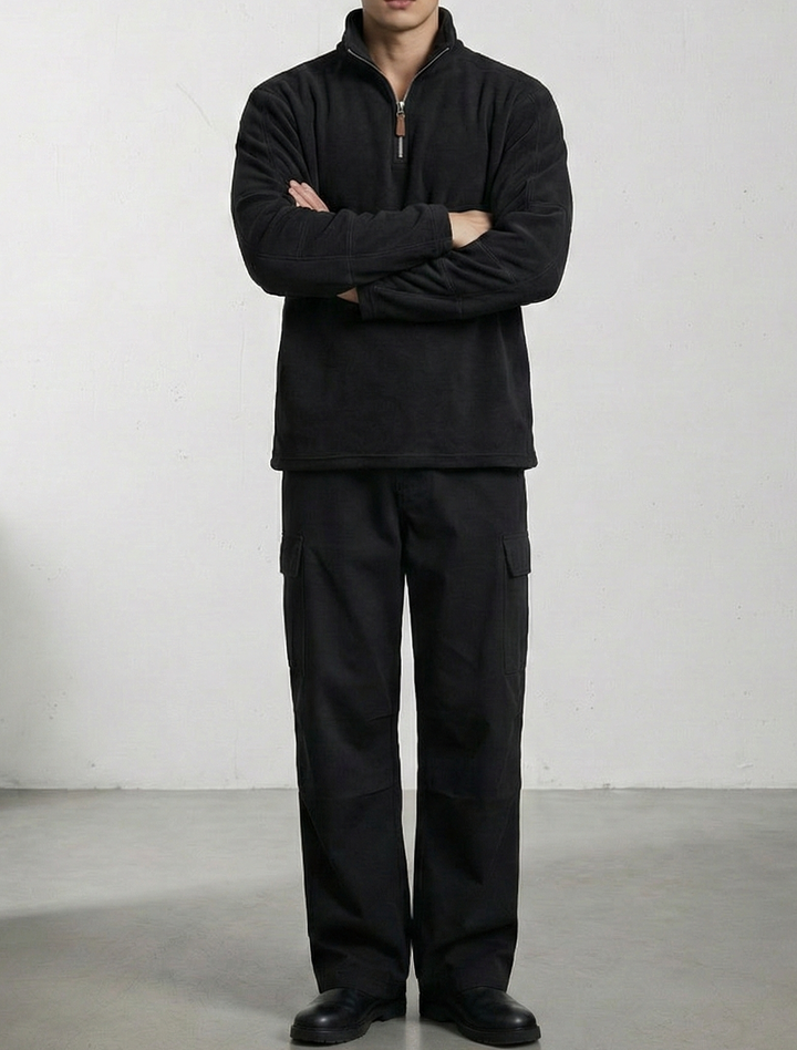 Stand Collar Half-Zip Sweatshirt｜BM-T-156