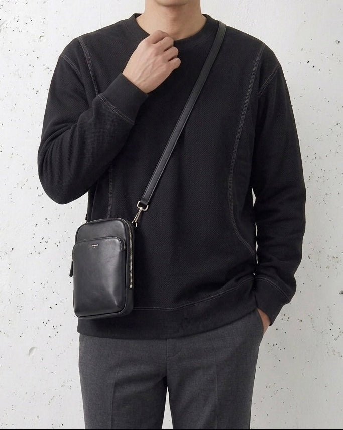 Contrast Stitch Urban Noir Sweatshirt｜BM-T-158