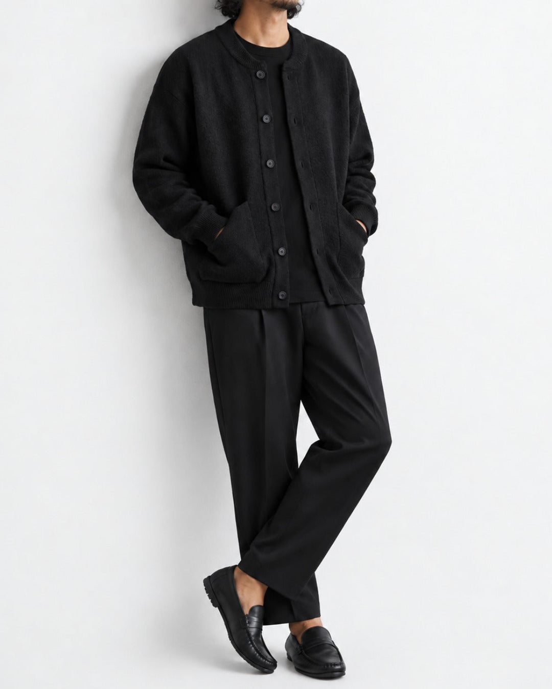 Crewneck Textured Knit Cardigan Jacket｜BM-T-175