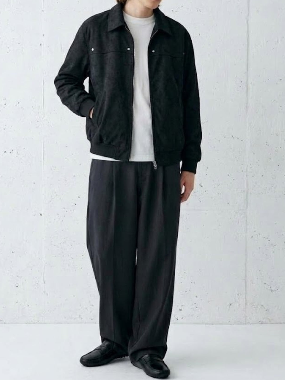 Vtg Suede Zip Blouson Jacket｜BM-O-148