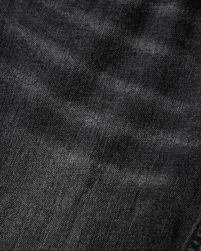 Worn-In Wash Black Drop-Curve Denim｜BM-B-156