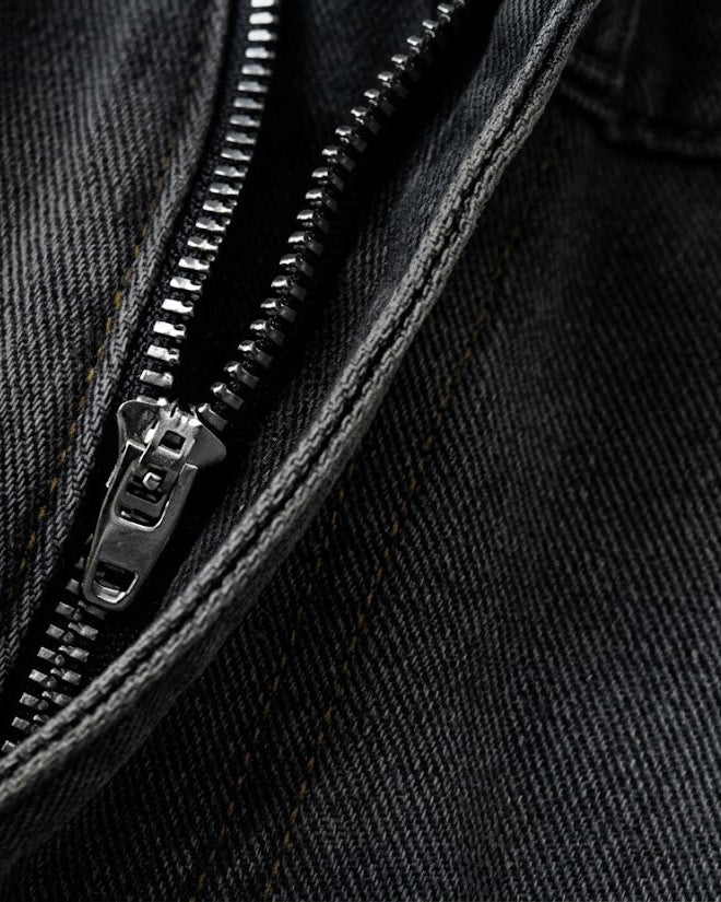 Worn-In Wash Black Drop-Curve Denim｜BM-B-156