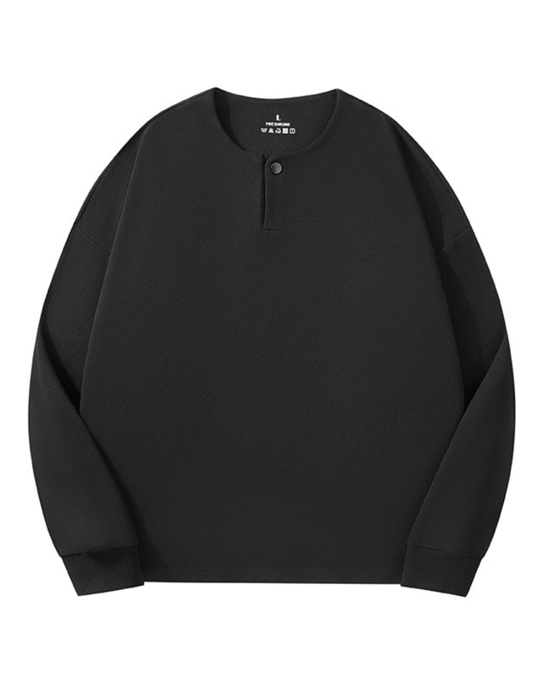 Henley Twill Cotton Relaxed Tee｜BM-T-187