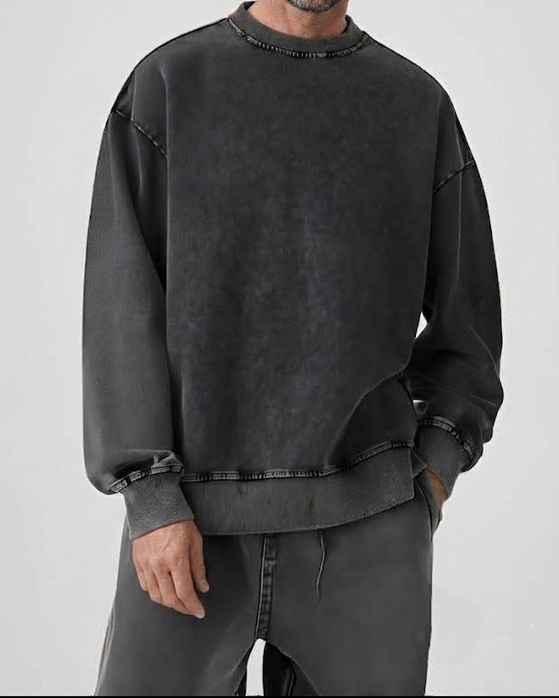 Heavyweight Vintage Wash Crewneck｜BM-T-173