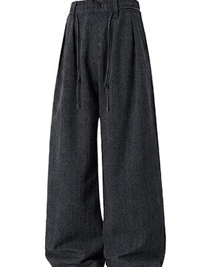 Textured Vintage Arc Silhouette Trousers｜BM-B-155