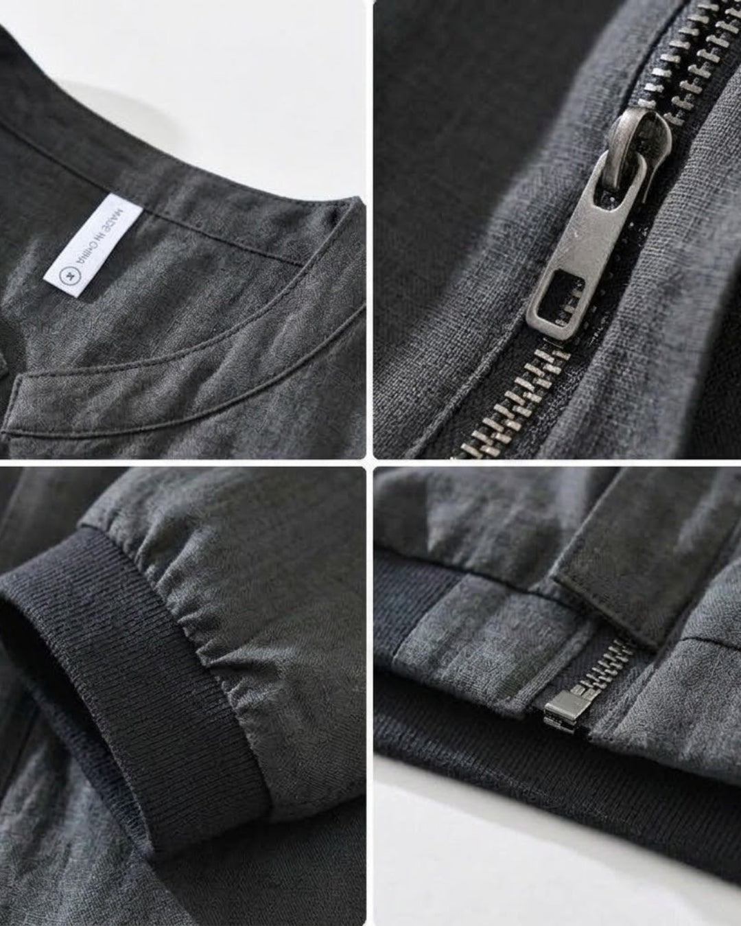Stand Collar Lyocell Linen Zip Jacket｜BM-T-181