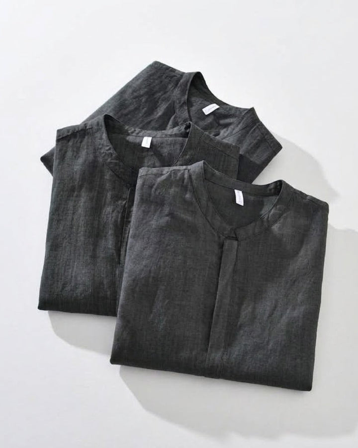 Stand Collar Lyocell Linen Zip Jacket｜BM-T-181