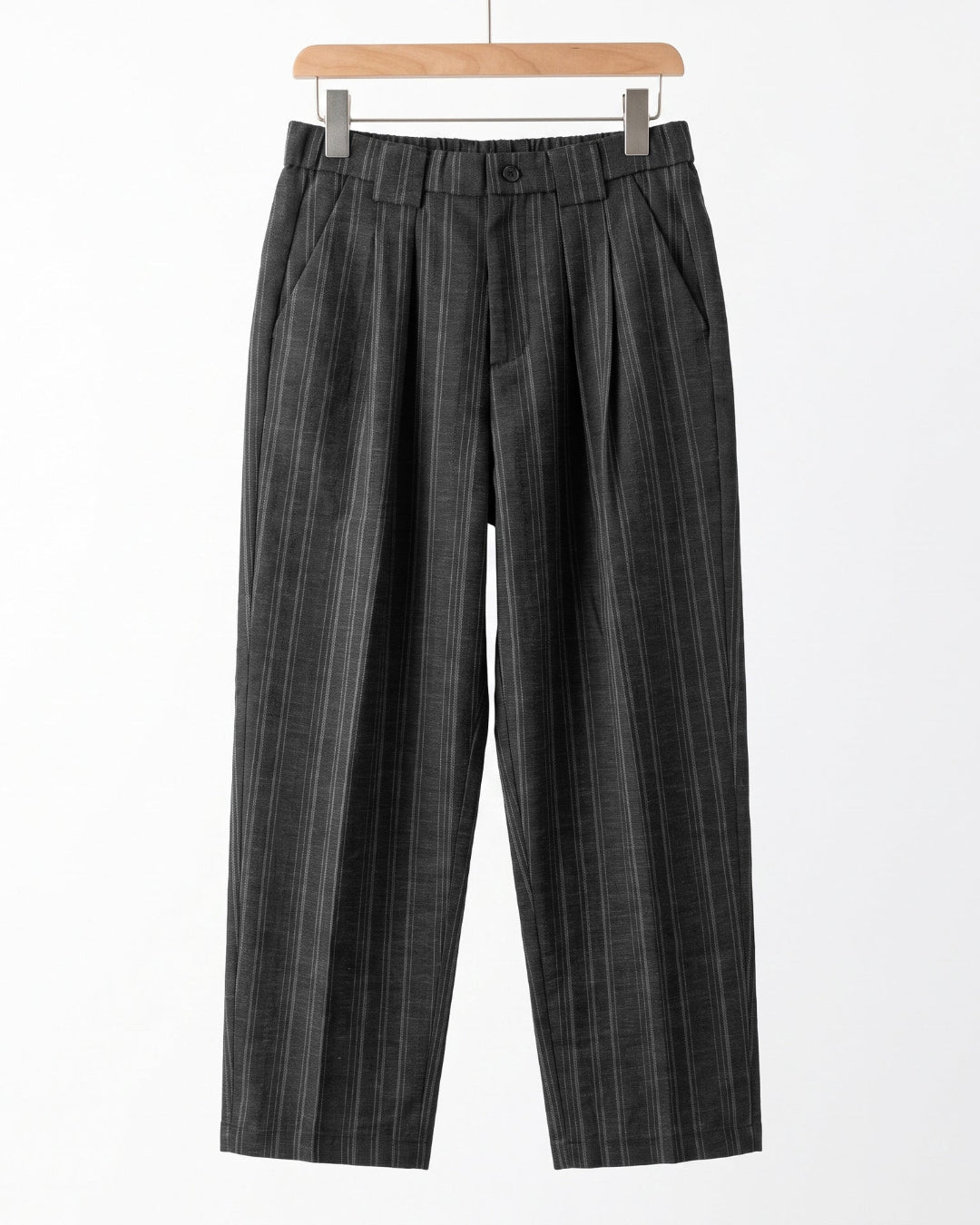 Striped Pleated Wide Leg Trousers｜BM-B-160