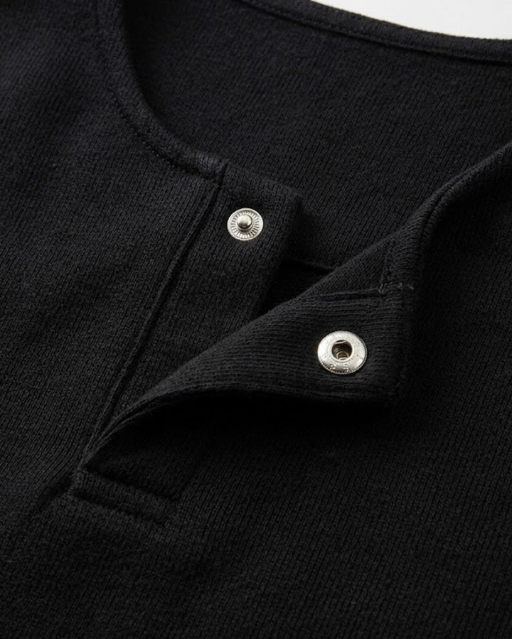 Henley Twill Cotton Relaxed Tee｜BM-T-187