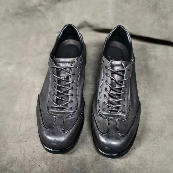 Horsehide Retro Lace-Up Leather Trainer｜BM-SH-28