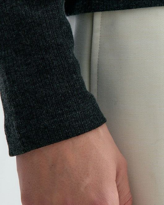 Premium Cashmere Acetate Henley Knit｜BM-T-176