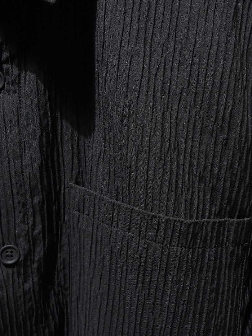 Soft-Crease Modern Form Black Shirt｜BM-T-144