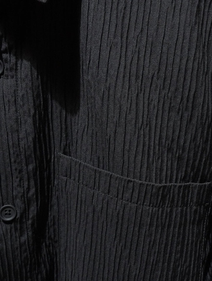 Soft-Crease Modern Form Black Shirt｜BM-T-144