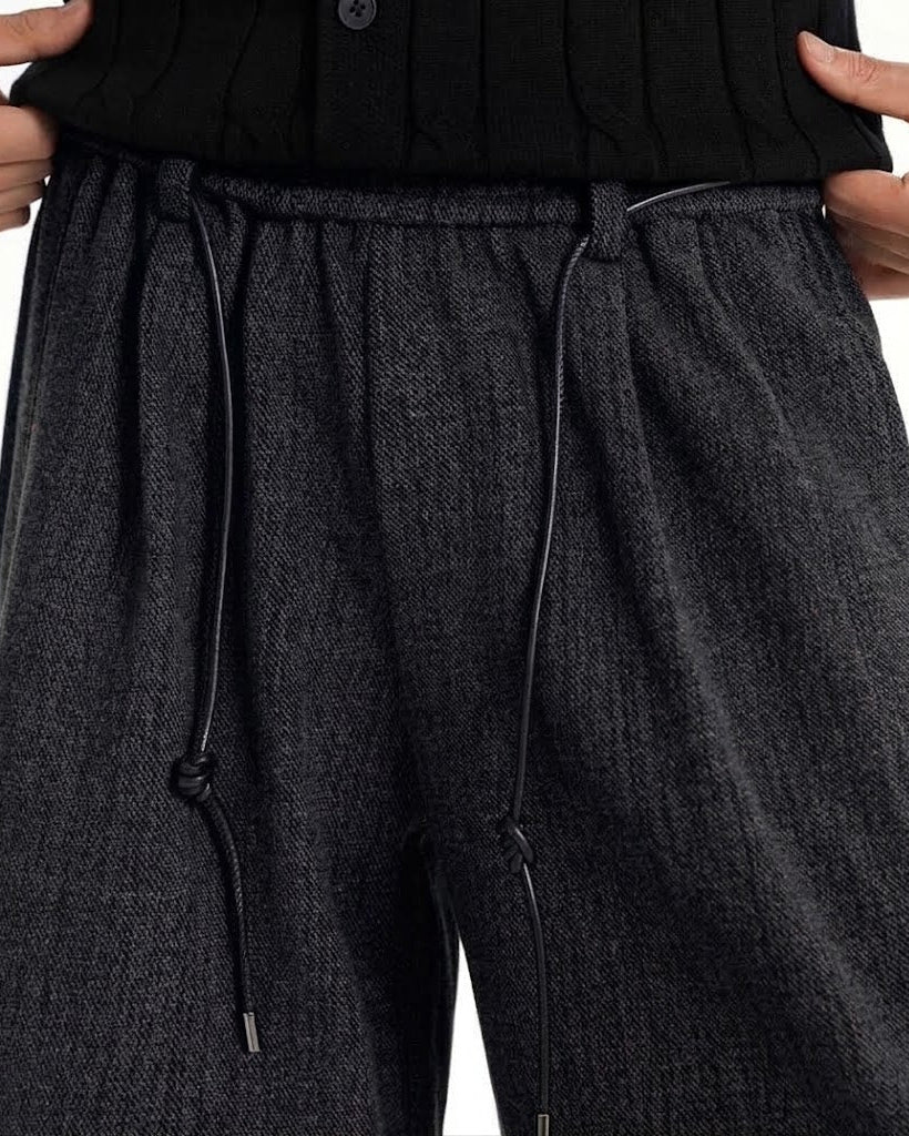 Textured Vintage Arc Silhouette Trousers｜BM-B-155