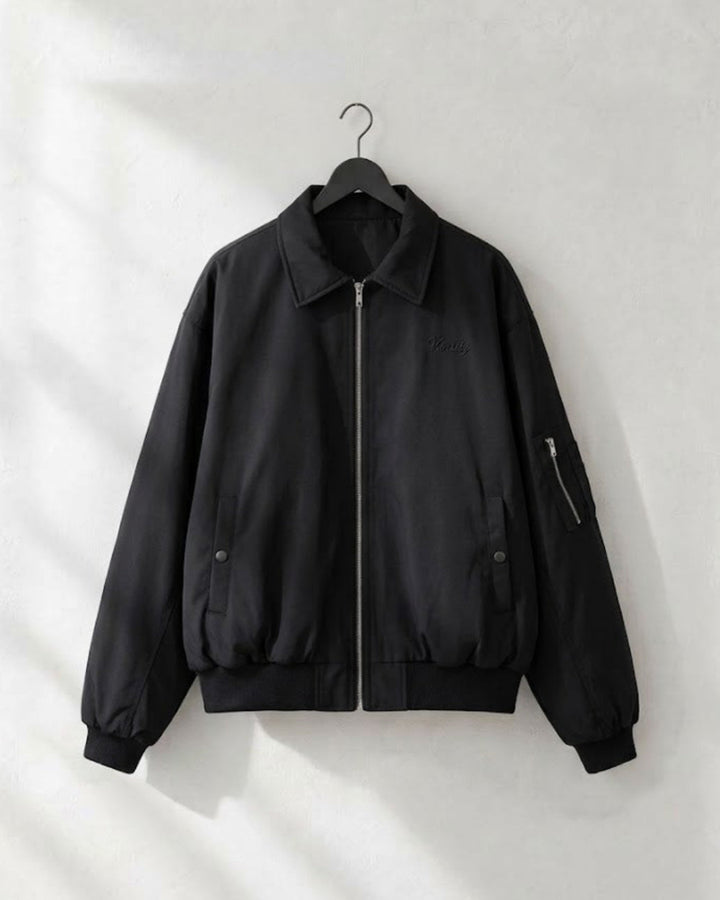Retro Collared Padded Bomber Jacket｜BM-O-147