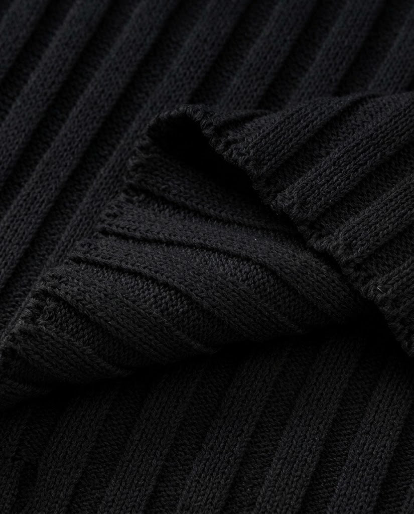 Dye Ribbed Mock Neck Knit Sweater｜BM-T-189