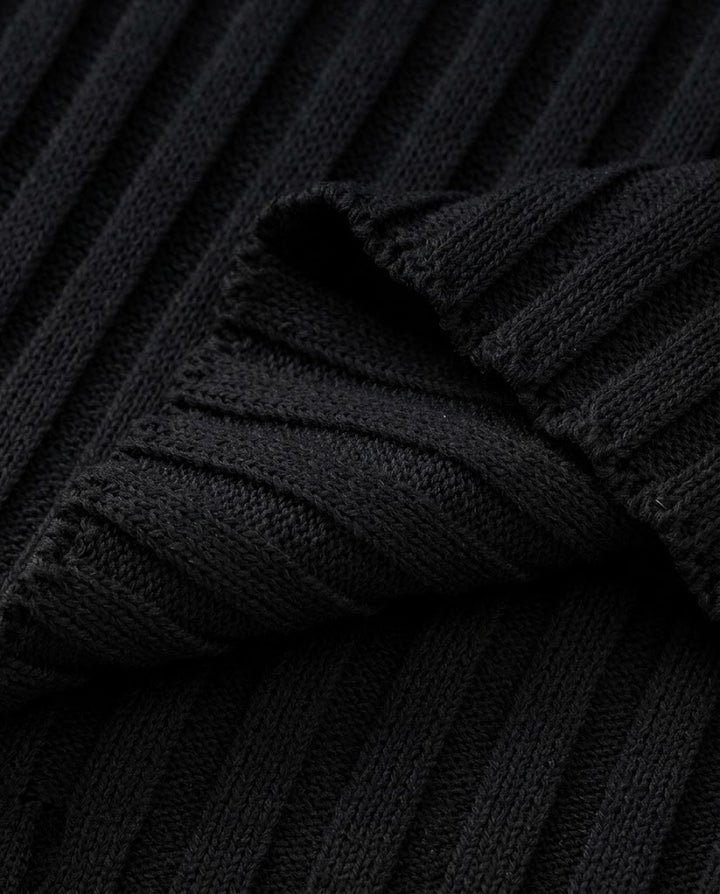 Dye Ribbed Mock Neck Knit Sweater｜BM-T-189