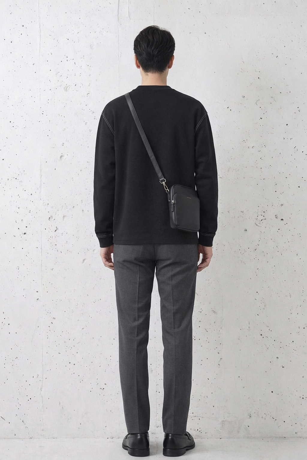 Contrast Stitch Urban Noir Sweatshirt｜BM-T-158