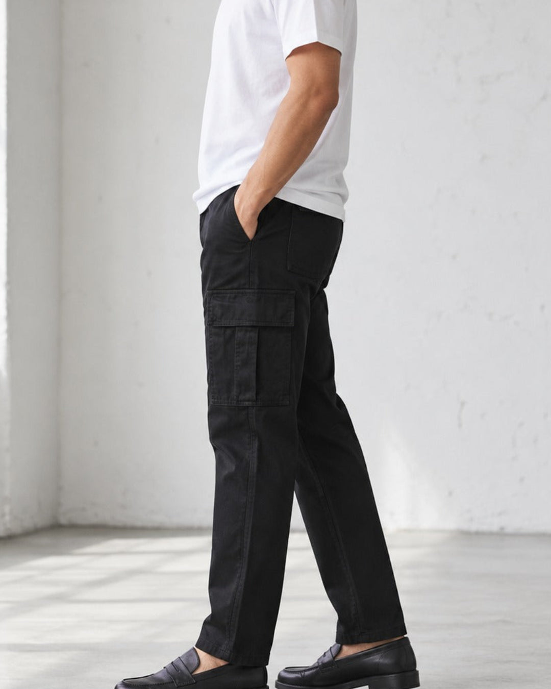 Thick Cotton Straight Workwear Pants｜BM-B-116