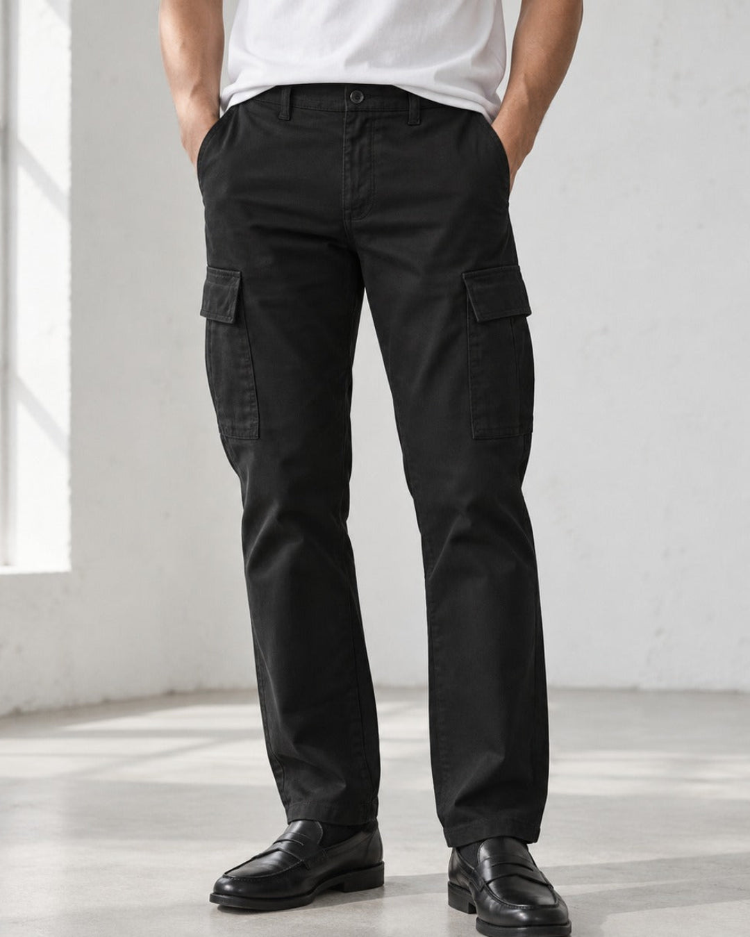 Thick Cotton Straight Workwear Pants｜BM-B-116