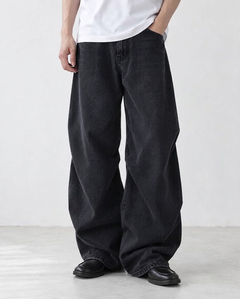 Washed Wide Leg Flare Denim Pants｜BM-B-157