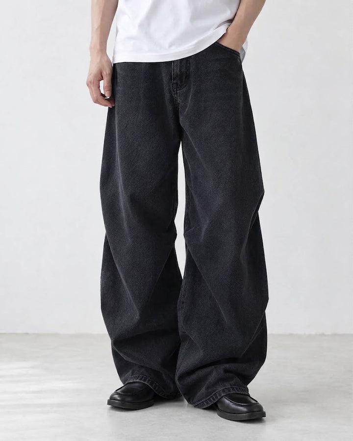 Washed Wide Leg Flare Denim Pants｜BM-B-157
