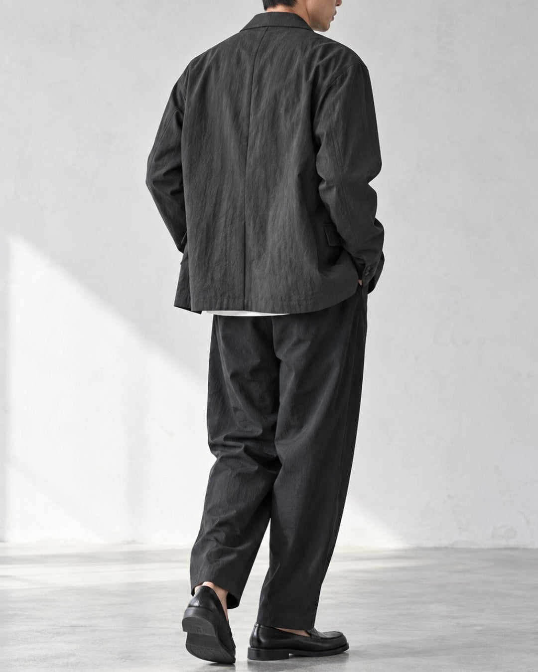 Wrinkle-Resistant Tencel Nylon Relaxed Tailored Jacket｜BM-O-144
