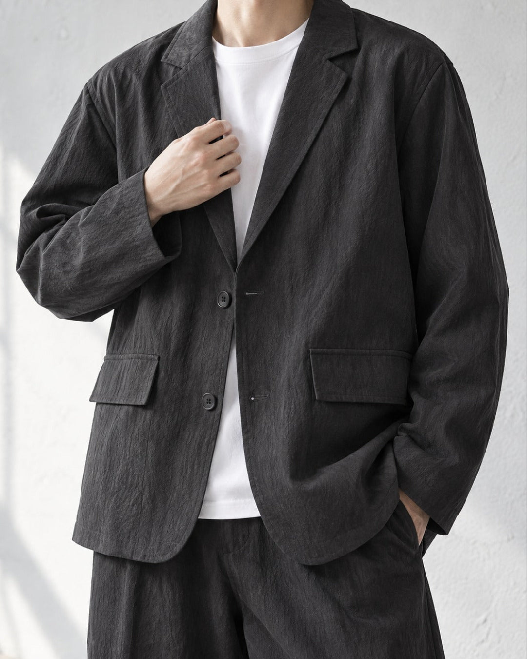 Wrinkle-Resistant Tencel Nylon Relaxed Tailored Jacket｜BM-O-144
