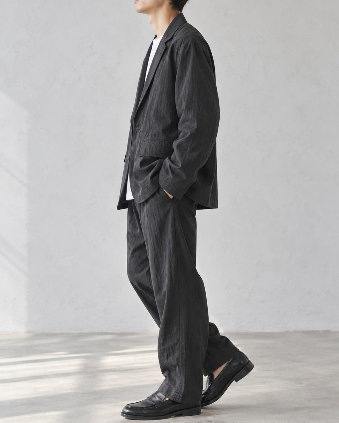 Wrinkle-Resistant Tencel Nylon Relaxed Tailored Jacket｜BM-O-144