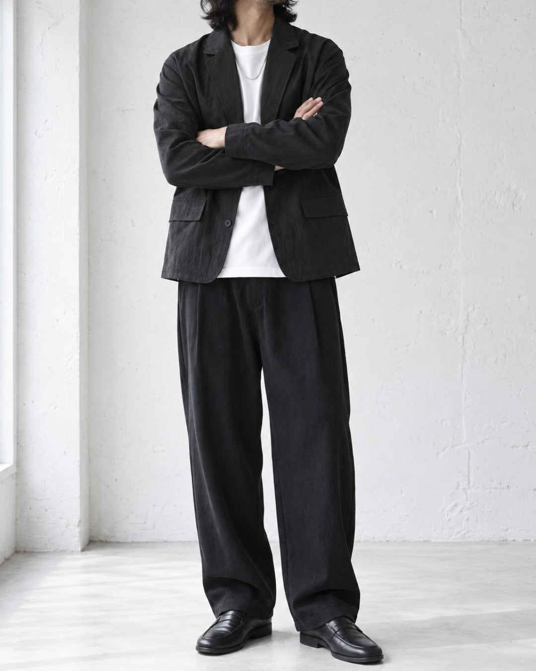 Wrinkle-Resistant Tencel Nylon Relaxed Tailored Jacket｜BM-O-144