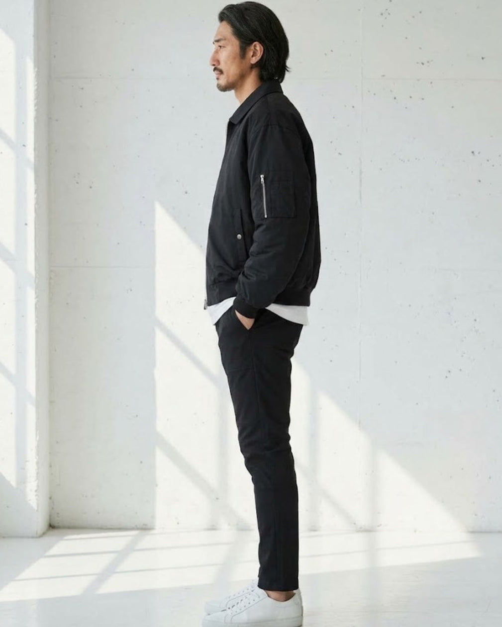 Retro Collared Padded Bomber Jacket｜BM-O-147