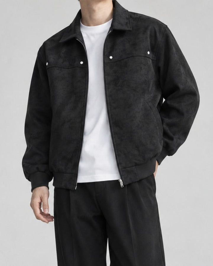 Vtg Suede Zip Blouson Jacket｜BM-O-148