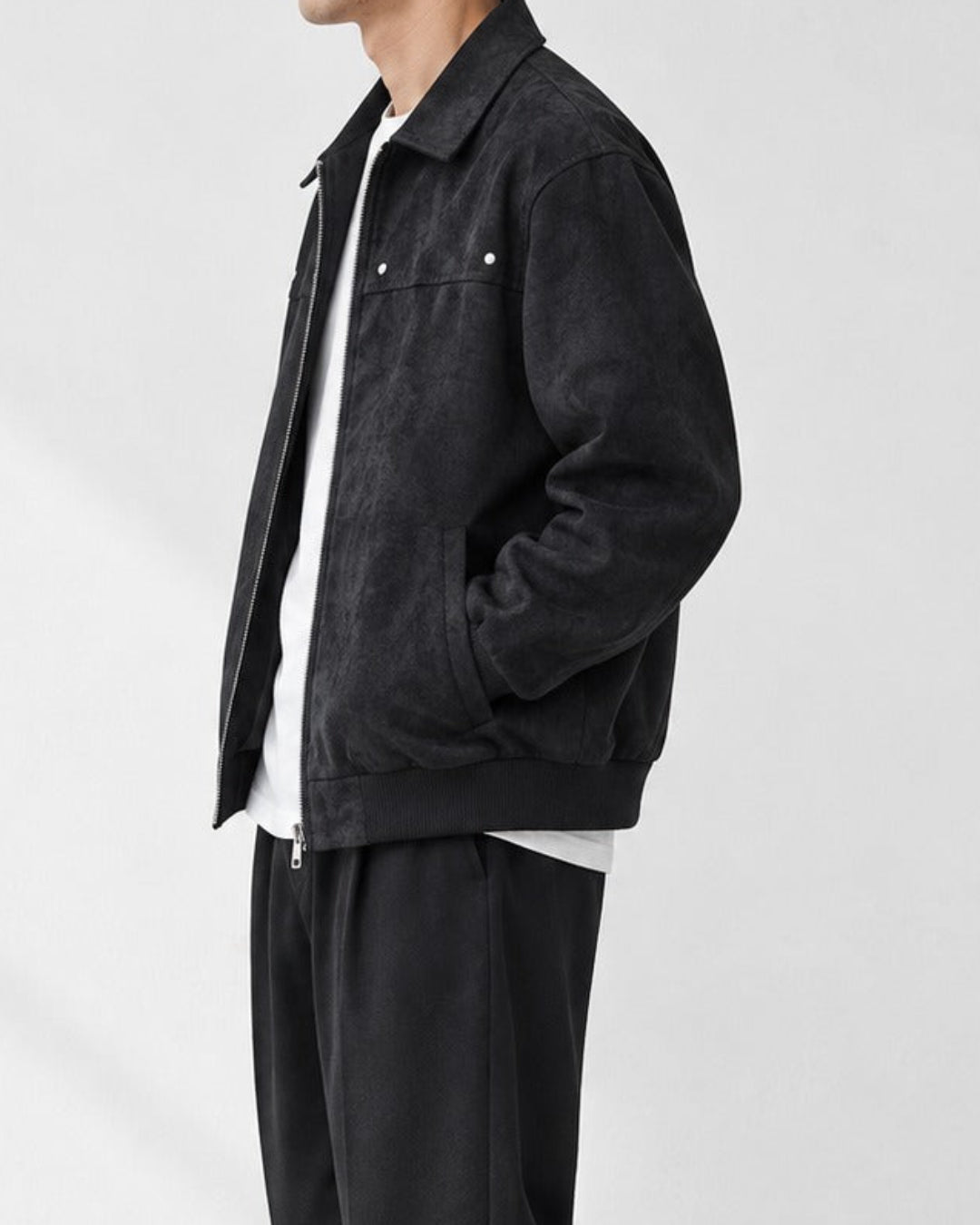 Vtg Suede Zip Blouson Jacket｜BM-O-148