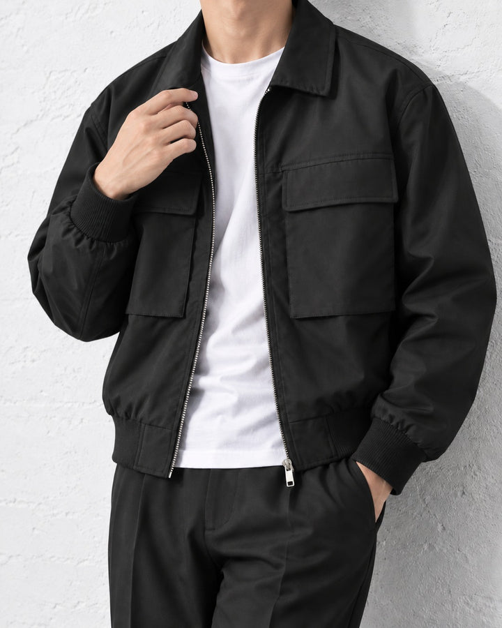 Lapel Flap Pocket Work Zip Jacket｜BM-O-149