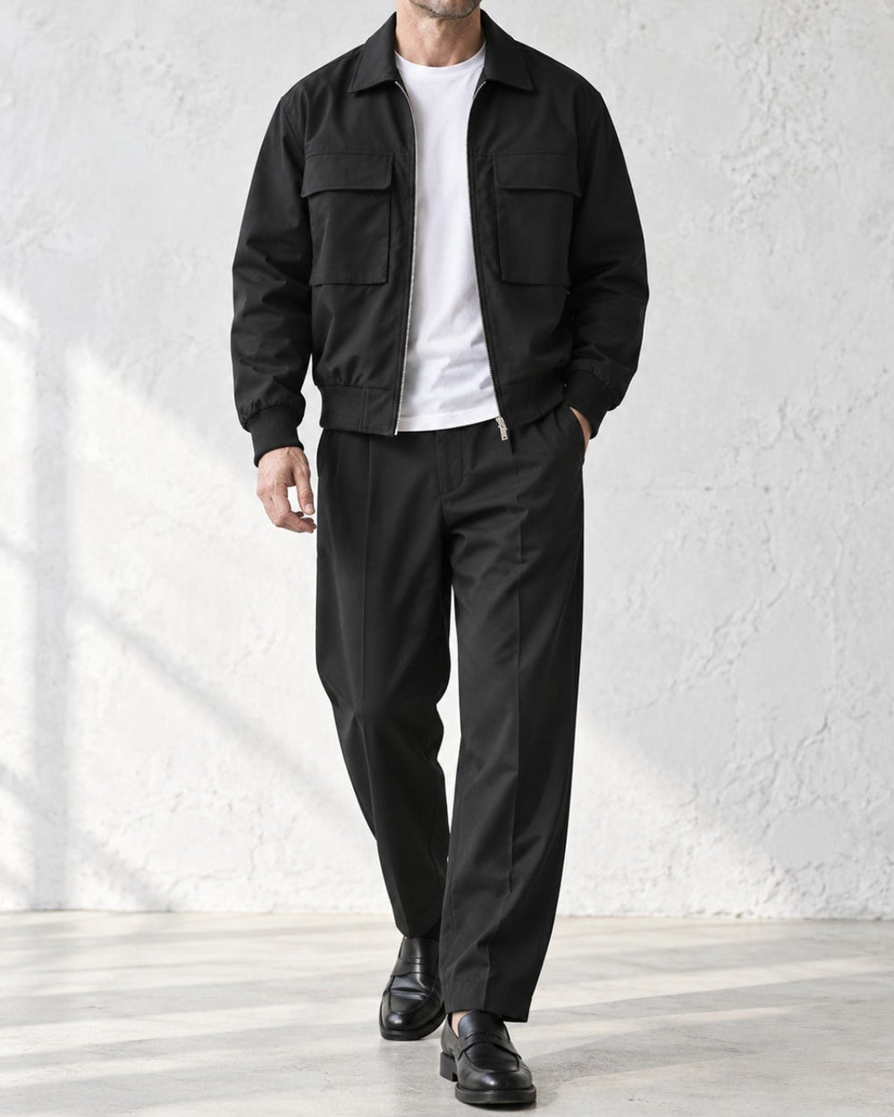 Lapel Flap Pocket Work Zip Jacket｜BM-O-149