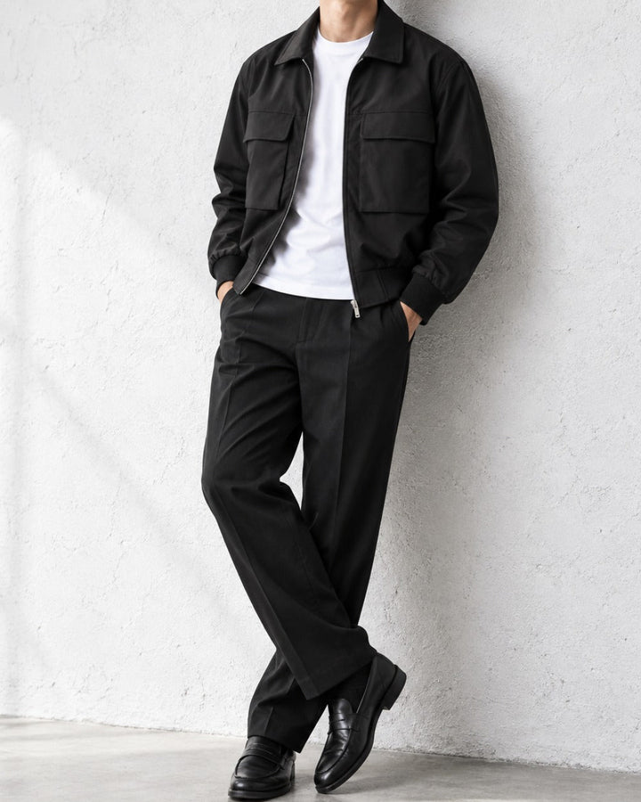 Lapel Flap Pocket Work Zip Jacket｜BM-O-149