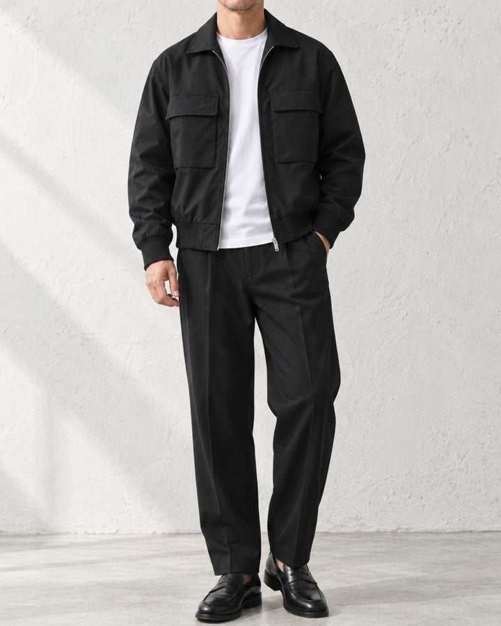 Lapel Flap Pocket Work Zip Jacket｜BM-O-149